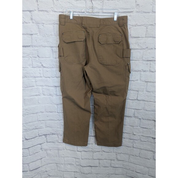 Duluth Flex Fire Hose Relaxed Fit Cargo Work Pants 36x27 brown - Picture 2 of 8